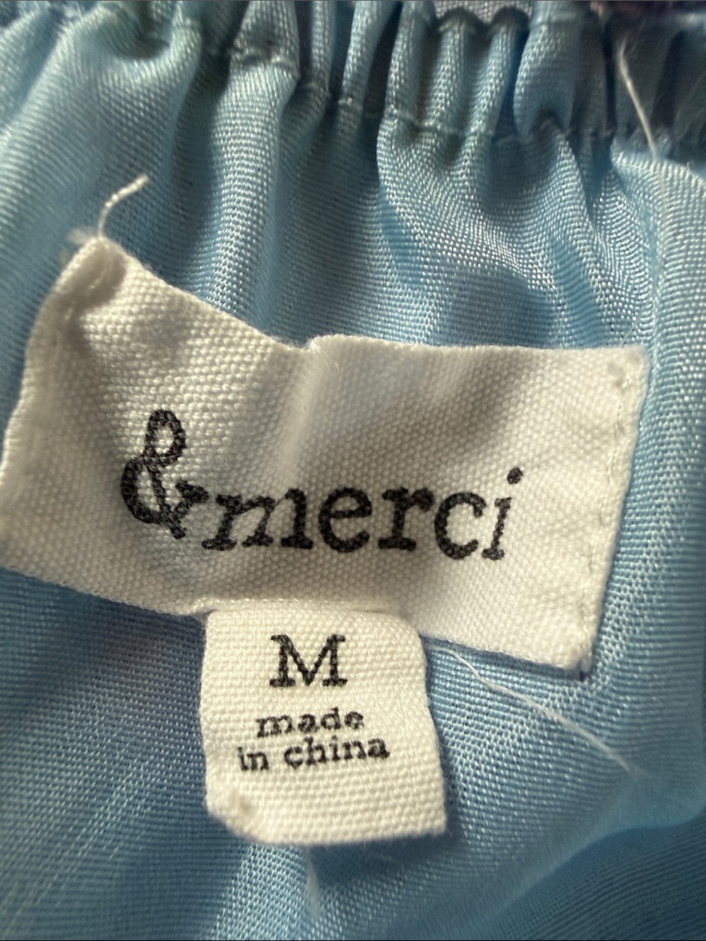 Floral Light Blue V-Neck Maxi Dress with Smocked Waist sz Medium - Picture 7 of 8